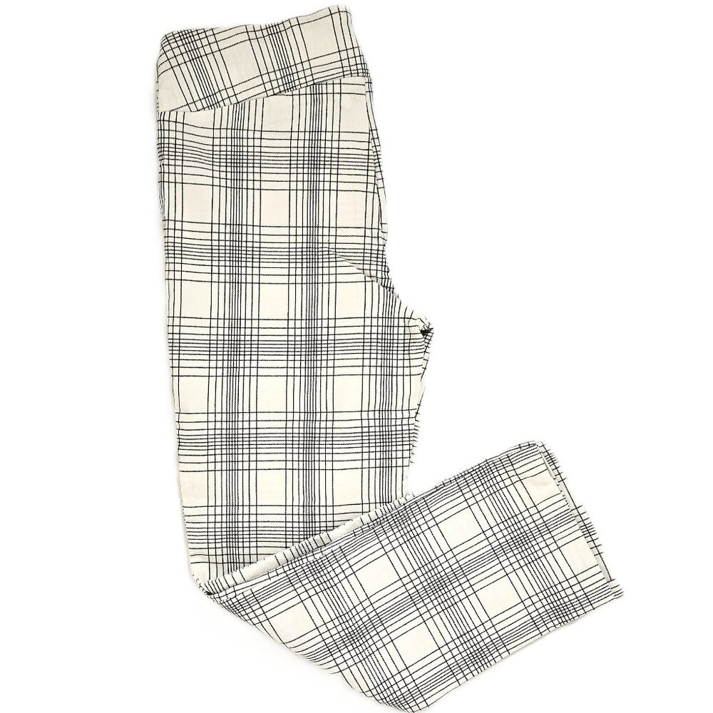 Jules & Leopold Cream & Black Plaid Ankle Pants